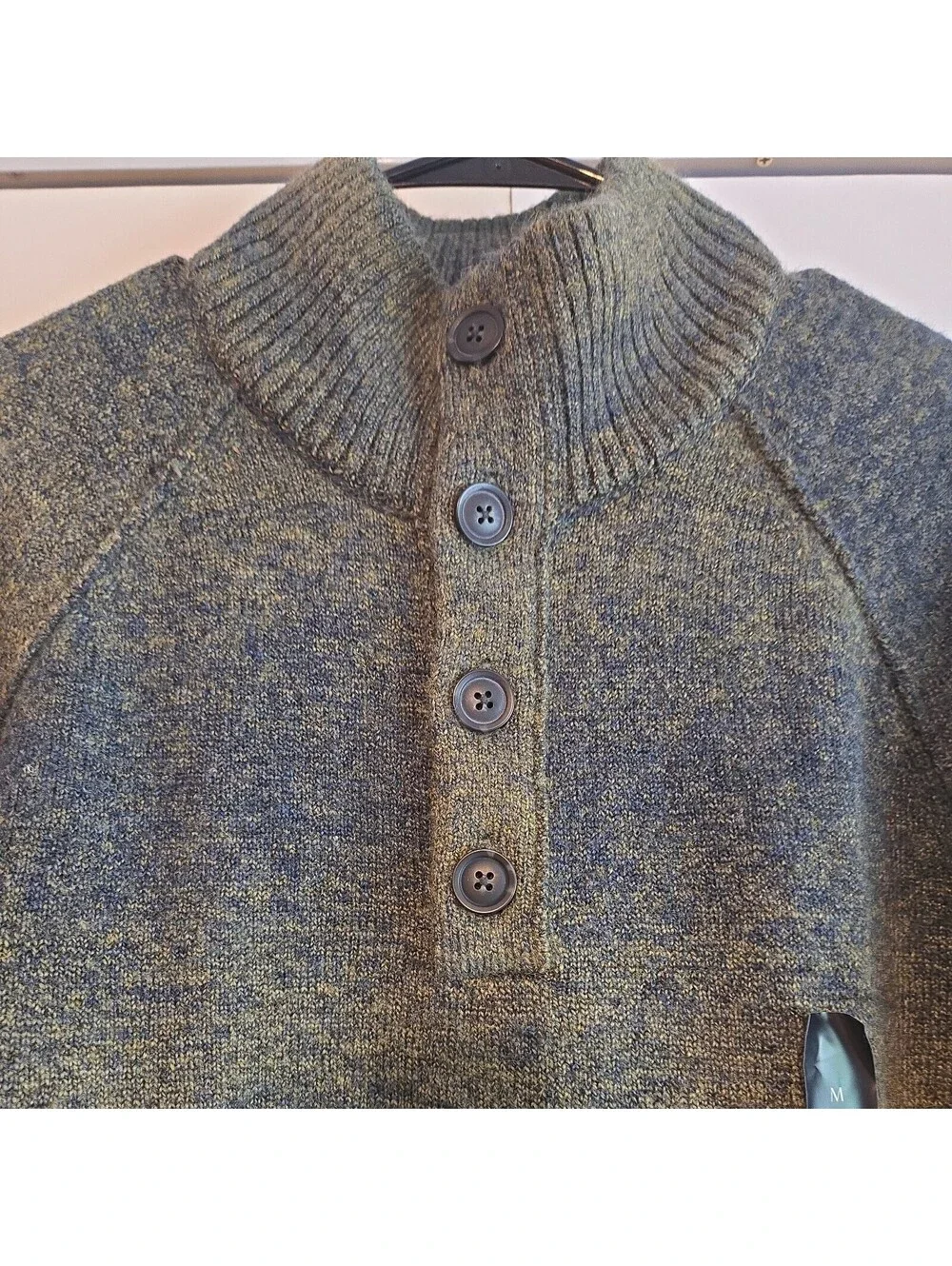Nwt Banana Republic Pullover Sweater gradient  Mock Neck M Mens Polyester/wool